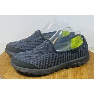 Skechers Memory Go Walk Rival Slip On Size8 Black/Gray